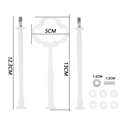 Naujas metalinis stovas „pasidaryk pats“ trijų sluoksnių vaisių lėkštės rėmo stovas užkandžių stovas dervos liejimo meno reikmenims