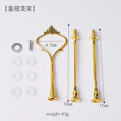 Naujas metalinis stovas „pasidaryk pats“ trijų sluoksnių vaisių lėkštės rėmo stovas užkandžių stovas dervos liejimo meno reikmenims