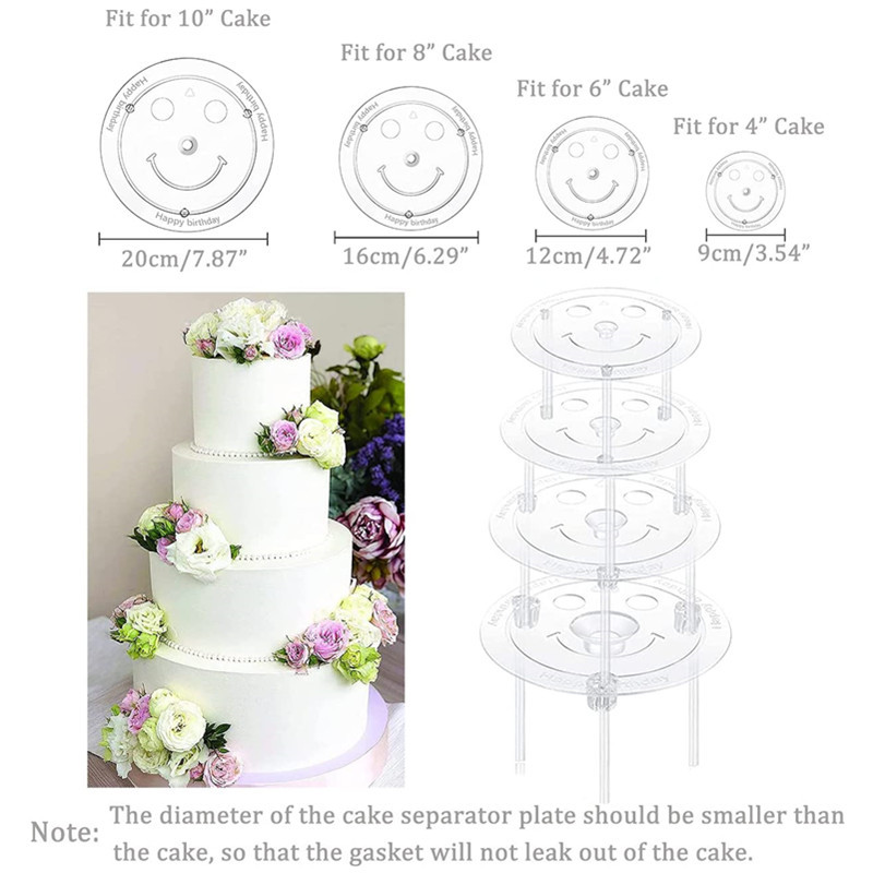 3/4 gab. Daudzslāņu kūkas atbalsta salmu rāmis Statīvi Veidnes Apaļas Atbalsta Starplika Pāļu kronšteins Virtuves DIY kūkas dekoru konditorejas rīks