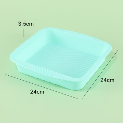 1 vnt Nelipnios kvadratinės silikoninės formos pyrago formos kepimo įrankiai, pyragų karščiui atsparios duonos formelės