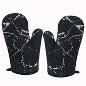 2gab Marmora apdruka Virtuves cepeškrāsns cimdu cimdu spilventiņš Plaids Mikroviļņu krāsns pretkarstuma izolācijas paklājiņš Cepšanas gatavošanas rīki Piederumi Dekors