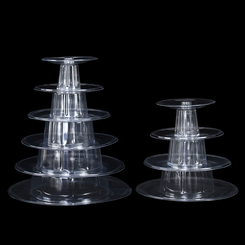 6/4 pakopų apvalus Macaron bokšto stovas tortų vitrinos, keksiukų stovas, desertų vitrinos, skirtos kūdikių vakarui, vestuvių gimtadienio dekoravimui