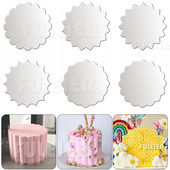 2db Virág formájú akril tortakorongok barkácsolás Art üres tábla tortaszerszám vajkrém simító tortadíszítő eszköz tepsi tepsi