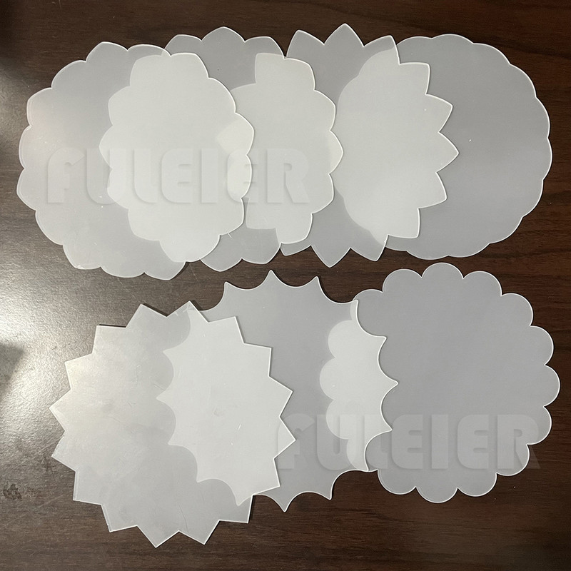 2db Virág formájú akril tortakorongok barkácsolás Art üres tábla tortaszerszám vajkrém simító tortadíszítő eszköz tepsi tepsi