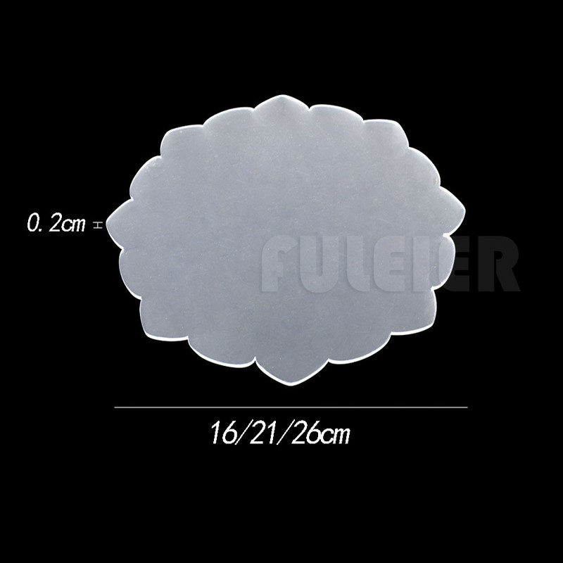 2db Virág formájú akril tortakorongok barkácsolás Art üres tábla tortaszerszám vajkrém simító tortadíszítő eszköz tepsi tepsi