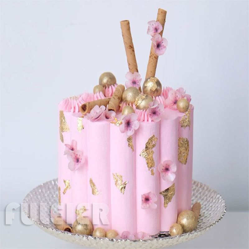 2db Virág formájú akril tortakorongok barkácsolás Art üres tábla tortaszerszám vajkrém simító tortadíszítő eszköz tepsi tepsi