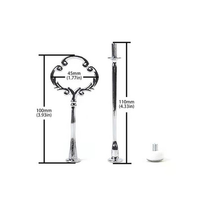 3 pakāpju kroņa formas augļu kūku šķīvju plaukta statīvs, sakausējums, rokturis, konfektes, augļi, kūkas, deserti, kāzu ballīte dzimšanas diena
