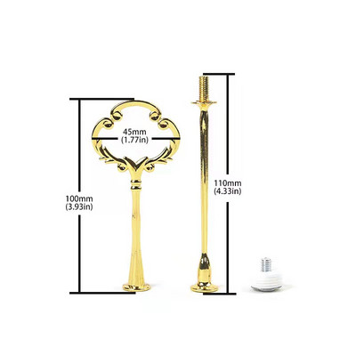 3 pakāpju kroņa formas augļu kūku šķīvju plaukta statīvs, sakausējums, rokturis, konfektes, augļi, kūkas, deserti, kāzu ballīte dzimšanas diena