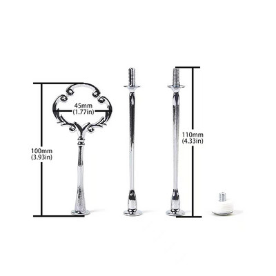 3 pakāpju kroņa formas augļu kūku šķīvju plaukta statīvs, sakausējums, rokturis, konfektes, augļi, kūkas, deserti, kāzu ballīte dzimšanas diena