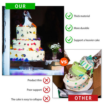20 τεμ. Πείροι για κέικ Λευκές πλαστικές ράβδοι στήριξης κέικ εργαλείο κέικ Καλαμάκια 9,4/11,8\