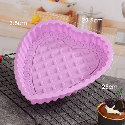 Širdies formos torto keptuvė silikoninė torto formų kepimo formos Nelipnios tortų kepimo formos, šokoladinis kepimo padėklas Valentino dienos dovana