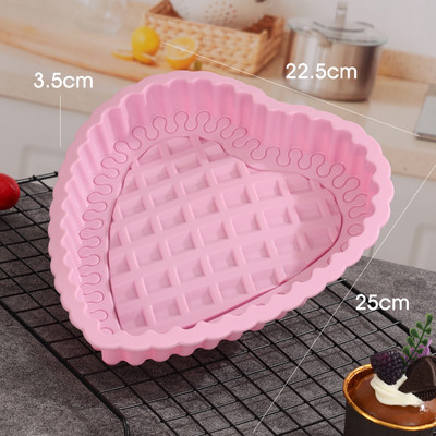 Širdies formos torto keptuvė silikoninė torto formų kepimo formos Nelipnios tortų kepimo formos, šokoladinis kepimo padėklas Valentino dienos dovana