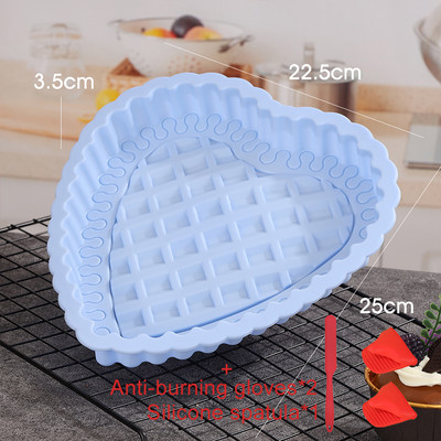 Širdies formos torto keptuvė silikoninė torto formų kepimo formos Nelipnios tortų kepimo formos, šokoladinis kepimo padėklas Valentino dienos dovana