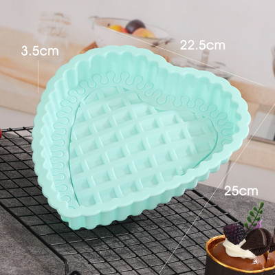 Širdies formos torto keptuvė silikoninė torto formų kepimo formos Nelipnios tortų kepimo formos, šokoladinis kepimo padėklas Valentino dienos dovana