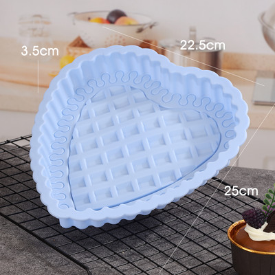 Širdies formos torto keptuvė silikoninė torto formų kepimo formos Nelipnios tortų kepimo formos, šokoladinis kepimo padėklas Valentino dienos dovana