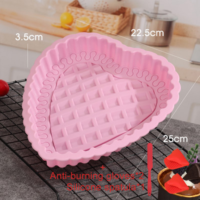 Širdies formos torto keptuvė silikoninė torto formų kepimo formos Nelipnios tortų kepimo formos, šokoladinis kepimo padėklas Valentino dienos dovana