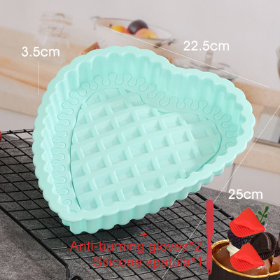 Širdies formos torto keptuvė silikoninė torto formų kepimo formos Nelipnios tortų kepimo formos, šokoladinis kepimo padėklas Valentino dienos dovana