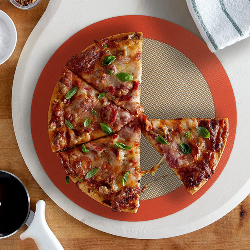 Печене Двойна фурна Аксесоари за печене Подложка Силиконови инструменти Тиган Пица Кръгла издълбана пилешка страна Въздушна подложка за печене Фритюрник