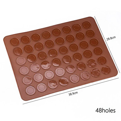 Macaron Paklājiņa komplekts Silikona cepšanas veidņu paklājiņš Perforēta Macaron Pot Nepiedegoša cepeškrāsns loksnes oderējums Cepumu kūkas DIY kūkas cepšanas veidne