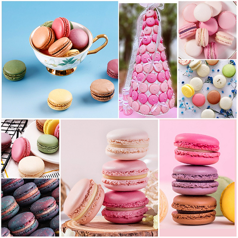 Macaron Paklājiņa komplekts Silikona cepšanas veidņu paklājiņš Perforēta Macaron Pot Nepiedegoša cepeškrāsns loksnes oderējums Cepumu kūkas DIY kūkas cepšanas veidne