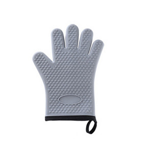 1 gab Silikona kokvilnas cimdi izolācijas cimdi cepeškrāsns mikroviļņu cimdi virtuves pretslīdēšanas silikona BBQ krāsns dūraiņu turētājs