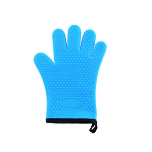 1 gab Silikona kokvilnas cimdi izolācijas cimdi cepeškrāsns mikroviļņu cimdi virtuves pretslīdēšanas silikona BBQ krāsns dūraiņu turētājs