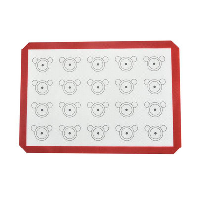 Mīcīšanas paliktnis, augstas temperatūras izturīgs, nepiedegošs, mūsdienīgs un vienkāršs pārtikas kvalitātes silikona stikla šķiedras cepeškrāsns paklājs Ēdienu cepšanas paklājs