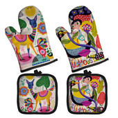 Serije crtanih životinja Rukavice za pečenje Izolacijski jastučići za zečeve Pribor za kuhinjske alate Poliester Kuhanje Rukavice za mikrovalnu Pećnice