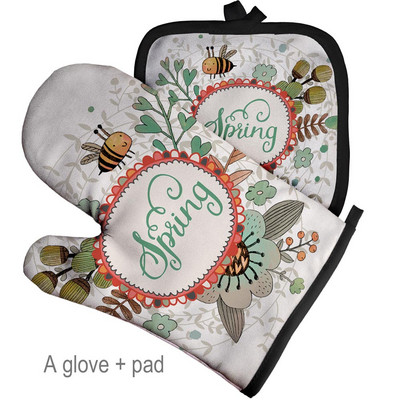 Serije crtanih životinja Rukavice za pečenje Izolacijski jastučići za zečeve Pribor za kuhinjske alate Poliester Kuhanje Rukavice za mikrovalnu Pećnice