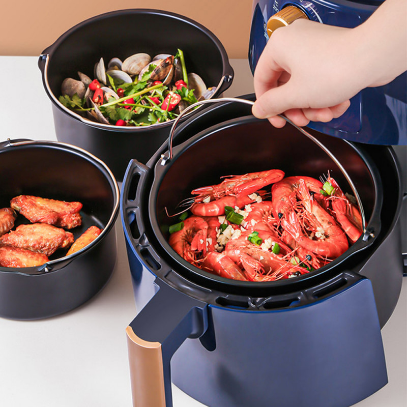 6/7/8 colio apvalios torto formos Nelipnus pyrago formos padėklas picos krepšelis su rankenomis Virtuvės kepimo formos Orinės gruzdintuvės priedai