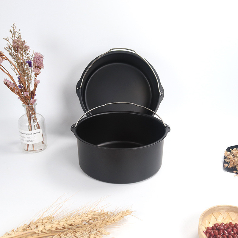 6/7/8 colio apvalios torto formos Nelipnus pyrago formos padėklas picos krepšelis su rankenomis Virtuvės kepimo formos Orinės gruzdintuvės priedai