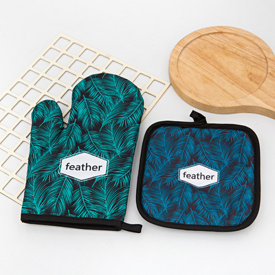 Pateicības dienas deserta druka Virtuve Cepeškrāsns Cimdu spilventiņš Mikroviļņu krāsns Pretkarstuma izolācijas paklājiņš BBQ Ēdiens Cepšanas rīki Piederumi Dekors