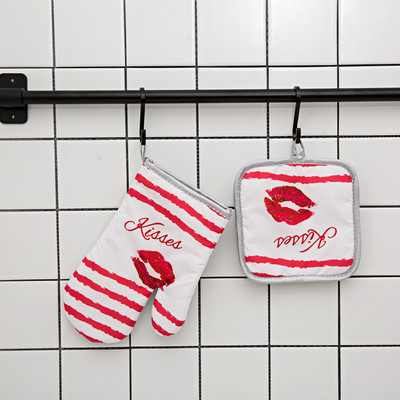 Pateicības dienas deserta druka Virtuve Cepeškrāsns Cimdu spilventiņš Mikroviļņu krāsns Pretkarstuma izolācijas paklājiņš BBQ Ēdiens Cepšanas rīki Piederumi Dekors