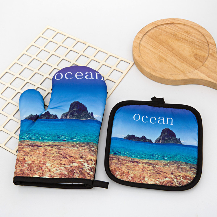 Pateicības dienas deserta druka Virtuve Cepeškrāsns Cimdu spilventiņš Mikroviļņu krāsns Pretkarstuma izolācijas paklājiņš BBQ Ēdiens Cepšanas rīki Piederumi Dekors