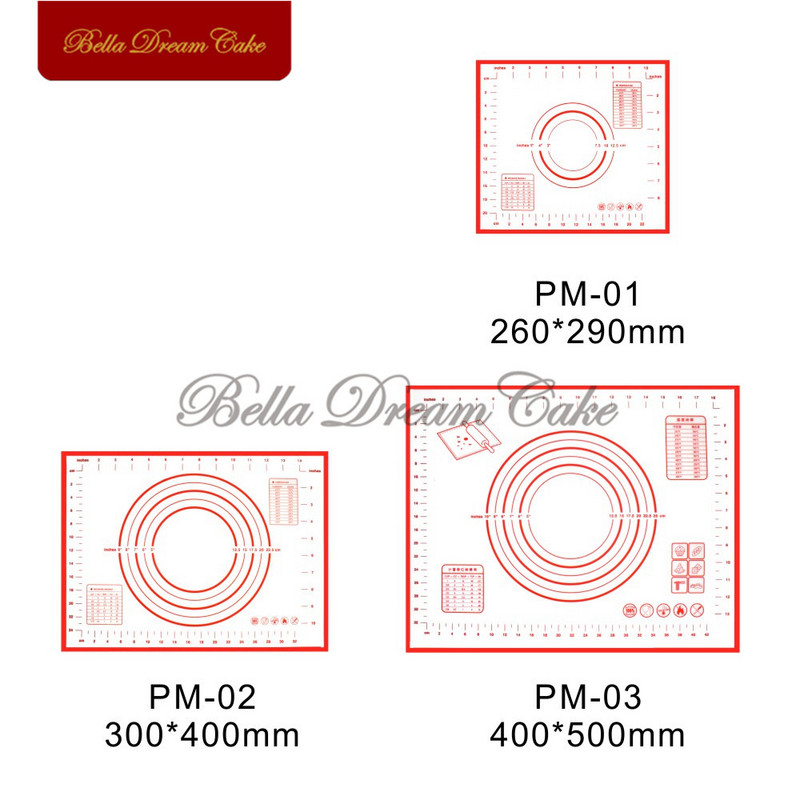 Silikoninis kepimo kilimėlis tešlai kočioti „pasidaryk pats“ fondantas picos minkymo padėklas Tešlos pyragaičiai Orkaitės įklotas lakštas Tortas Įrankiai Virtuvės kepiniai