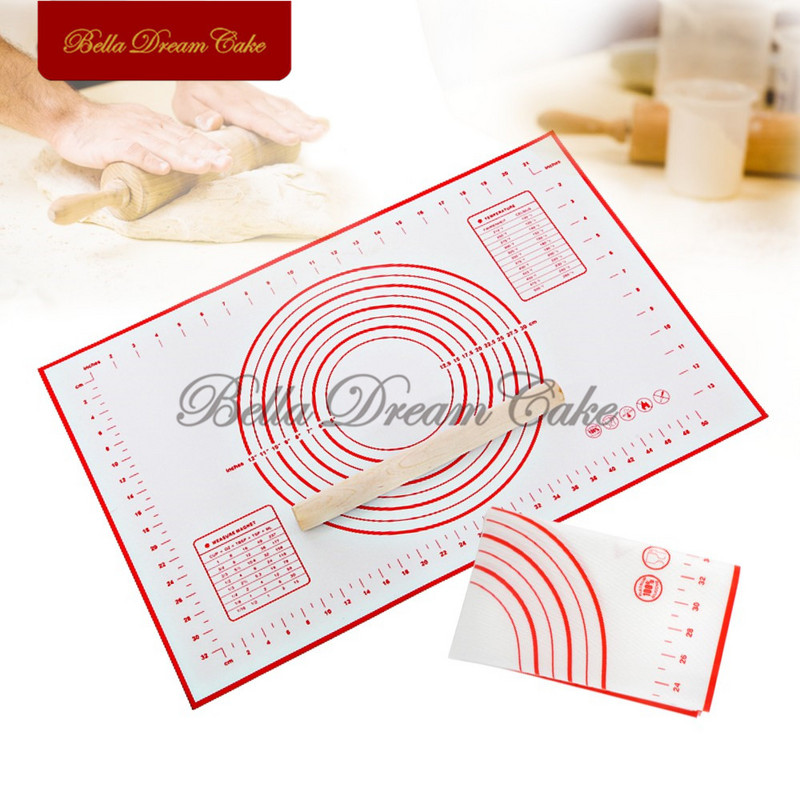 Silikoninis kepimo kilimėlis tešlai kočioti „pasidaryk pats“ fondantas picos minkymo padėklas Tešlos pyragaičiai Orkaitės įklotas lakštas Tortas Įrankiai Virtuvės kepiniai