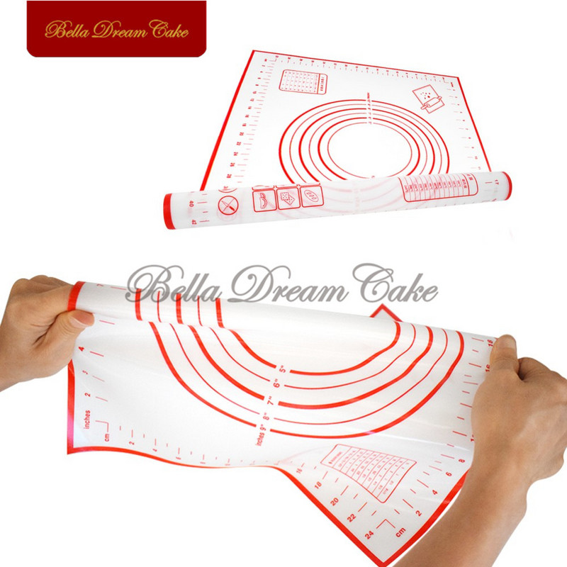 Silikoninis kepimo kilimėlis tešlai kočioti „pasidaryk pats“ fondantas picos minkymo padėklas Tešlos pyragaičiai Orkaitės įklotas lakštas Tortas Įrankiai Virtuvės kepiniai