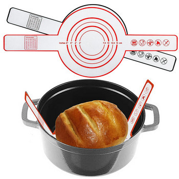 1PC Силиконова подложка за печене Слинг с дълга дръжка Незалепваща подложка за месене на хляб Подложка за прехвърляне на тесто Консумативи за пекарни Кухненски инструмент за готвене