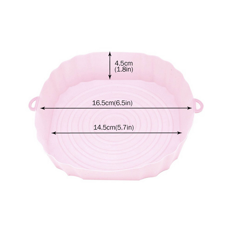 2/3 vnt Silikoninės oro gruzdintuvės Orkaitės kepimo padėklas Pica kepta vištiena Airfryer silikoninis krepšelis Daugkartinio naudojimo Airfryer keptuvės priedai