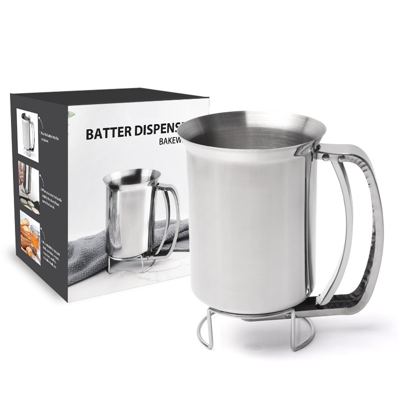 Virtuvės įrankis Cake Cupcake tešlos dozatorius Piltuvėliai Stūmoklinis piltuvas su atrama Tešlos dozatoriumi Kepimo įrankiai Nerūdijantis plienas