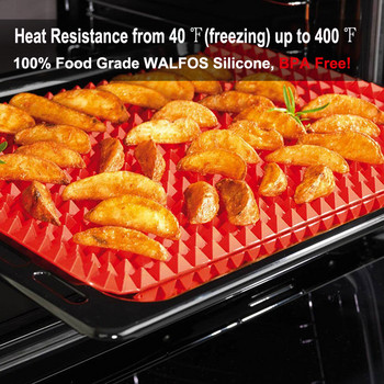 WALFOS Food Grade Pyramid Bakeware Αντικολλητικό ταψί σιλικόνης Μαξιλαράκια ψησίματος σιλικόνης Εύκολη μέθοδος για ταψί φούρνου Ταψί Εργαλεία κουζίνας
