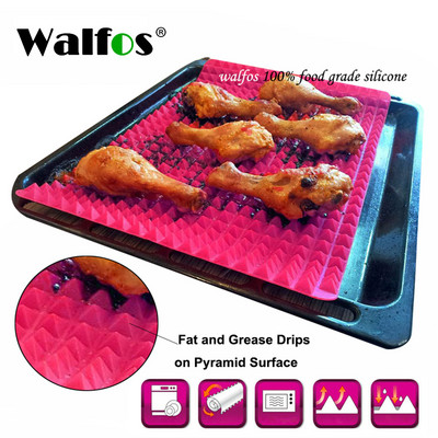 WALFOS Food Grade Pyramid Bakeware Тиган Незалепваща силиконова подложка за печене Лесен метод за фурна Тава за печене Лист Кухненски инструменти
