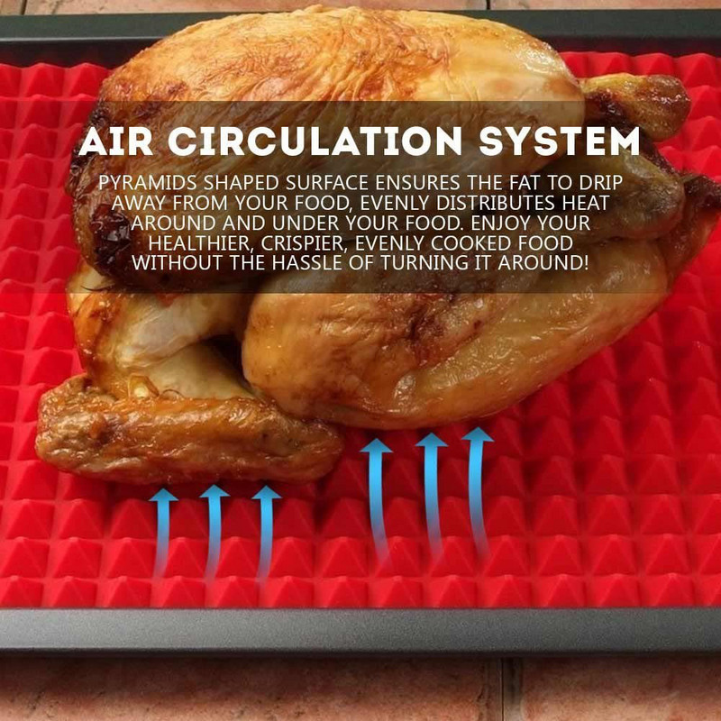 WALFOS pārtikas kvalitātes piramīdas cepšanas trauki, nepiedegoši silikona cepšanas paklāja paliktņi Vienkārša metode cepeškrāsns cepšanas paplātes loksnēm Virtuves instrumenti