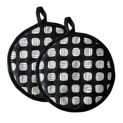 2db/készlet Mikrohullámú sütőkesztyű edényfogó Konyhai frottír szigetelőpárna kesztyűszőnyeg BBQ sütéshez forrázásgátló kesztyű