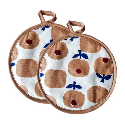 2db/készlet Mikrohullámú sütőkesztyű edényfogó Konyhai frottír szigetelőpárna kesztyűszőnyeg BBQ sütéshez forrázásgátló kesztyű