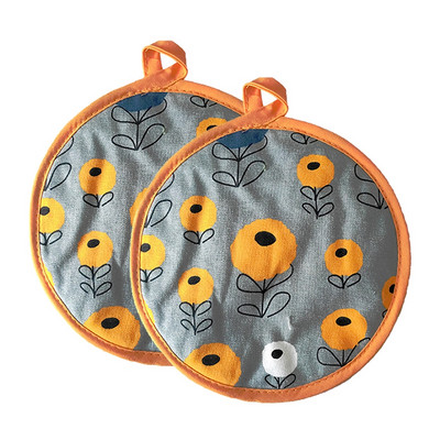 2db/készlet Mikrohullámú sütőkesztyű edényfogó Konyhai frottír szigetelőpárna kesztyűszőnyeg BBQ sütéshez forrázásgátló kesztyű