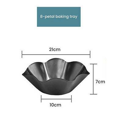 6/8 Žiedlapio formos Anglies plieno kepimo dubuo Nelipnus rievėtas keptuvės salotų dubuo Kiaušinio pyrago formelės gėlių kepimo formos Brioche formelės Dropship