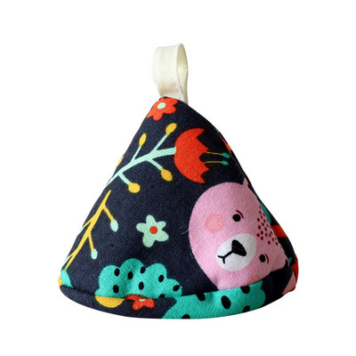 Auduma kokvilna stepēta pretpiedeguma siltumizolācija katla cepures vāks trīsstūris katla cepure kastrolis dzelzs katla poda rokturis