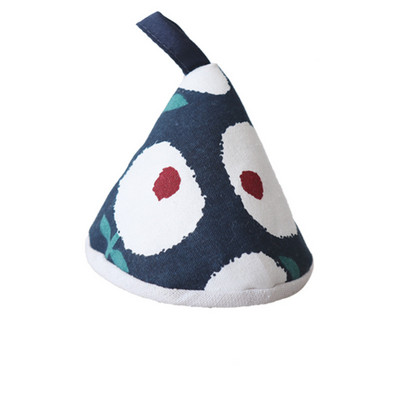 Auduma kokvilna stepēta pretpiedeguma siltumizolācija katla cepures vāks trīsstūris katla cepure kastrolis dzelzs katla poda rokturis