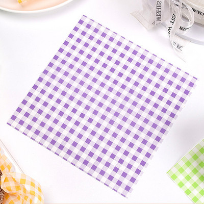 100 db Eldobható olajálló viaszpapír kockás hamburger palacsinta szendvics csomagolópapír élelmiszer minőségű sütőpapír